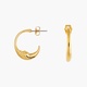 CRESCENT MOON FACE EARRINGS