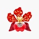 EXOTIC ORCHIDS AND FACETED CRYSTAL POST EARRINGS