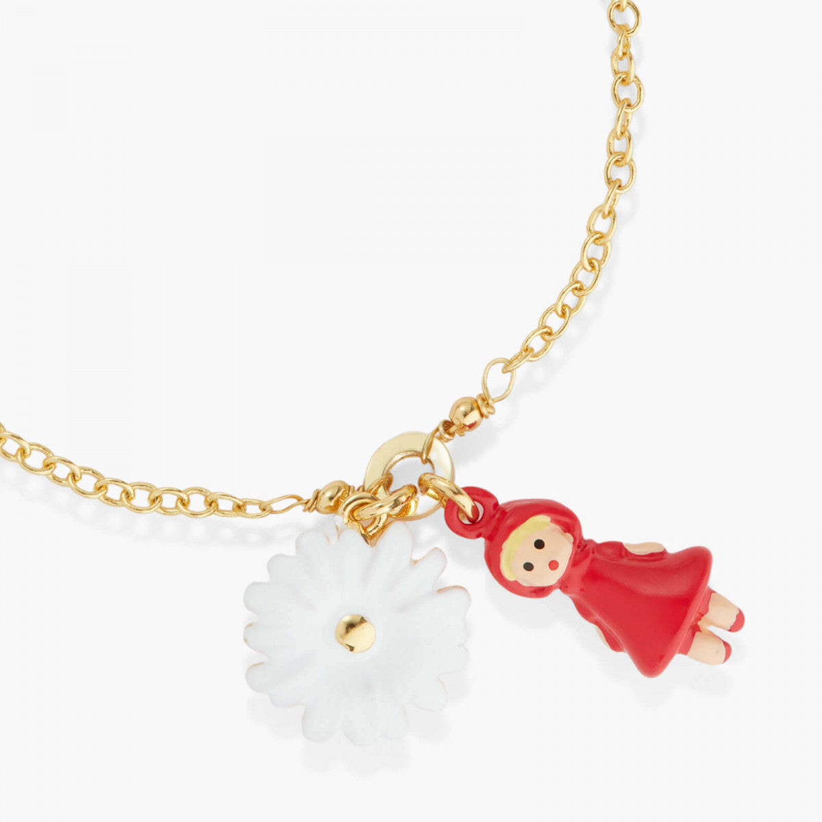 DAISY AND LITTLE RED RIDING HOOD CHARM BRACELET