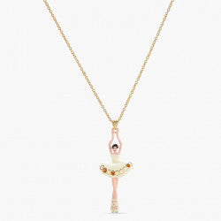 SPARKLING RHINESTONES BALLERINA PENDANT NECKLACE