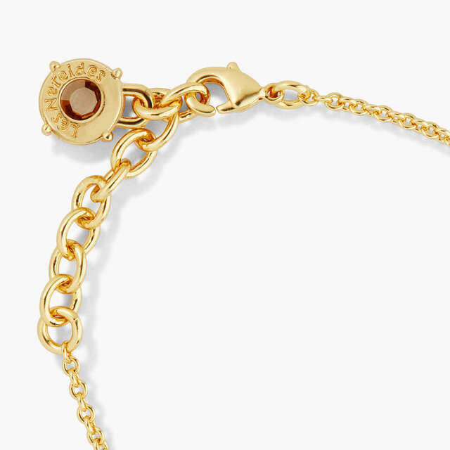 GOLDEN BROWN DIAMANTINE FINE STONE BRACELET