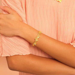 HONEYCOMBS AND BEES BANGLE BRACELET