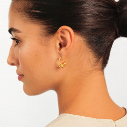 TAURUS ZODIAC SIGN HOOPS EARRINGS