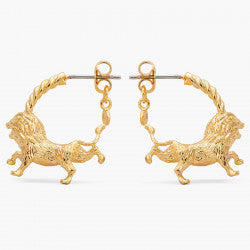 LEO ZODIAC SIGN HOOPS EARRINGS