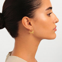 LEO ZODIAC SIGN HOOPS EARRINGS