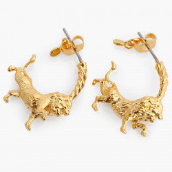LEO ZODIAC SIGN HOOPS EARRINGS