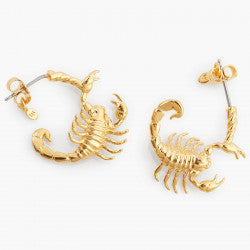 SCORPIO ZODIAC SIGN HOOPS EARRINGS