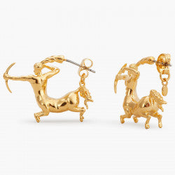 SAGITTARIUS ZODIAC SIGN HOOPS EARRINGS