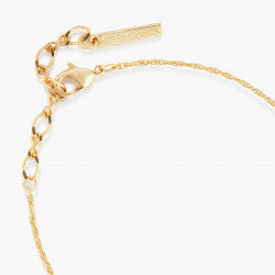 APRICOT AND FLOWER DANGLING CHARM FINE BRACELET