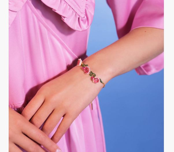 CHRYSANTHEMUM AND STEM FINE BRACELET