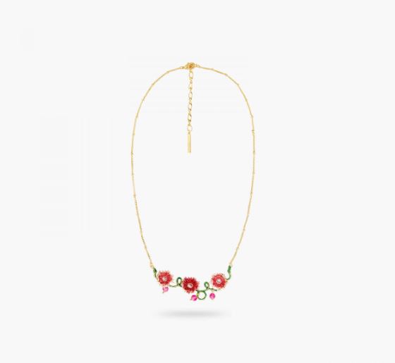 CHRYSANTHEMUM AND STEM STATEMENT NECKLACE