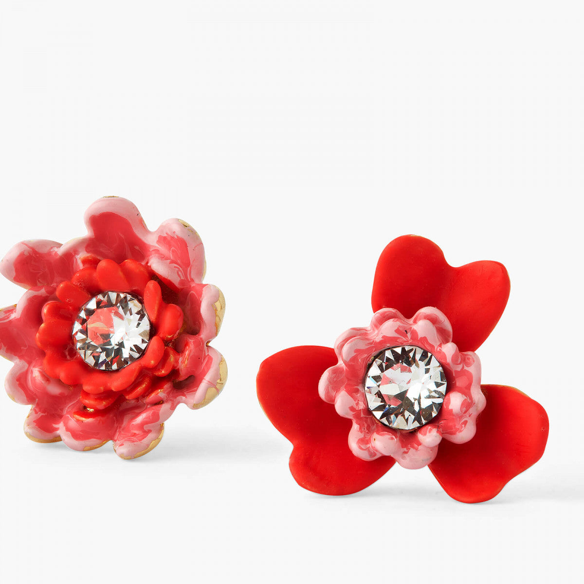 ANEMONE AND GERBERA POST EARRINGS