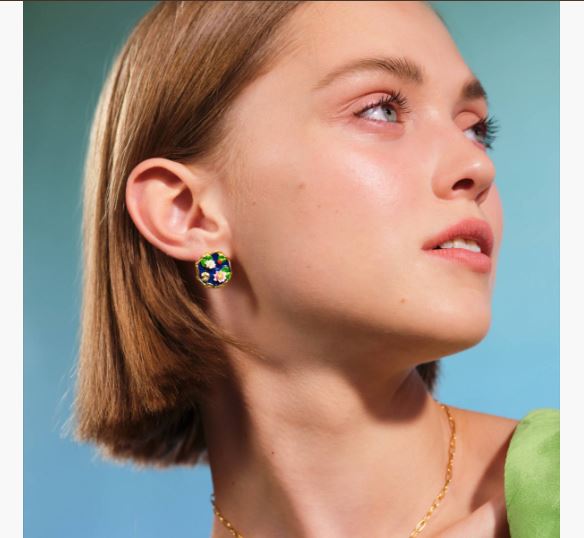 WATER LILY POND POST EARRINGS