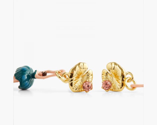 MINI BALLERINA WATER LILY POST EARRINGS