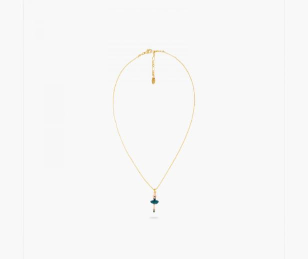 MINI BALLERINA PRUSSIAN BLUE PENDANT NECKLACE