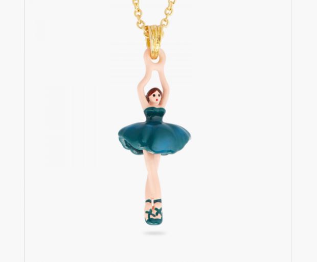 MINI BALLERINA PRUSSIAN BLUE PENDANT NECKLACE
