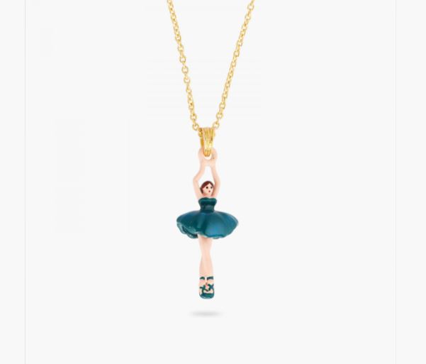 MINI BALLERINA PRUSSIAN BLUE PENDANT NECKLACE