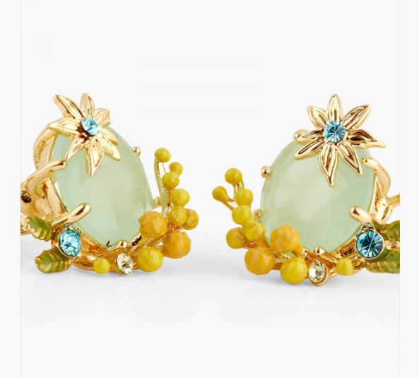 MIMOSA AND STAR ANISE CLIP EARRINGS