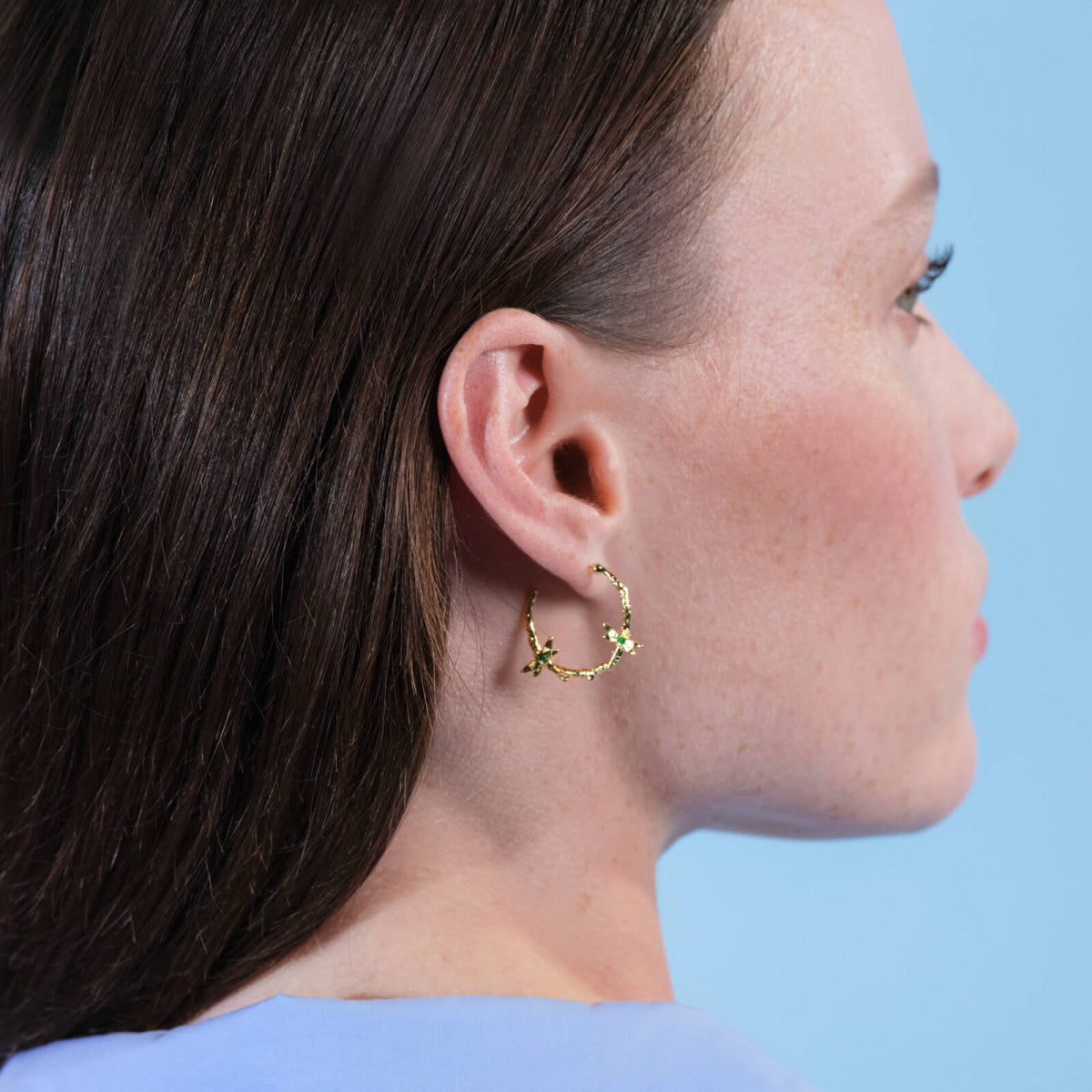 2 DRAGONFLY HOOP EARRINGS