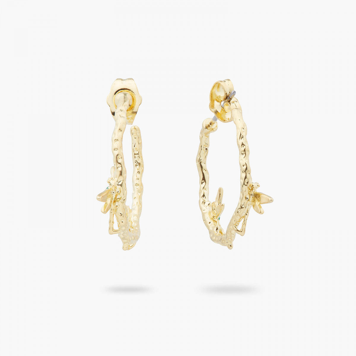 2 DRAGONFLY HOOP EARRINGS
