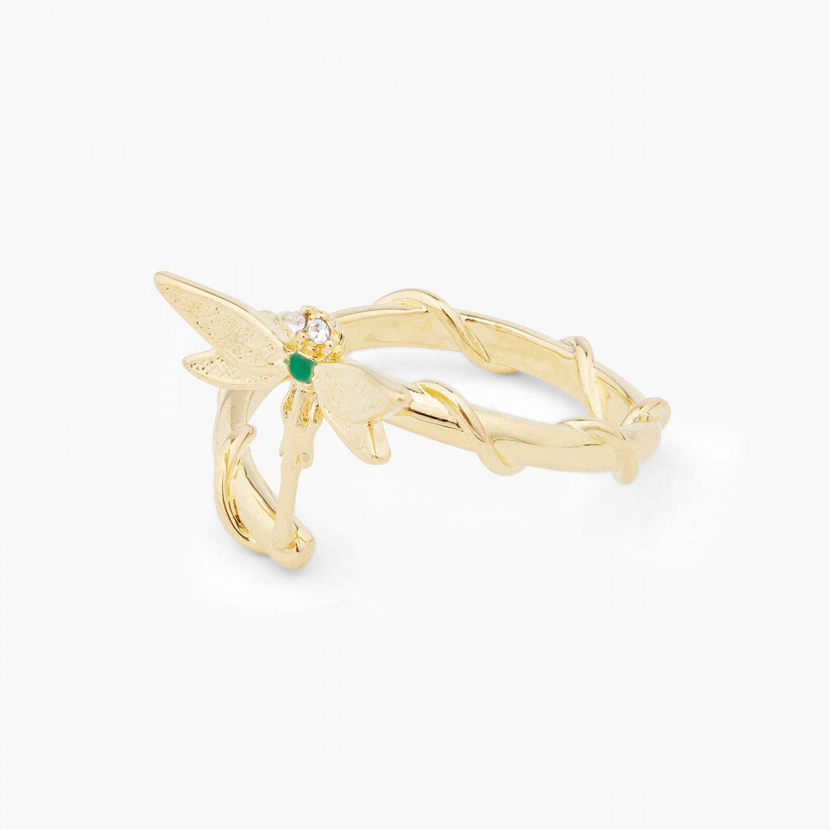 GOLDEN DRAGONFLY ADJUSTABLE RING