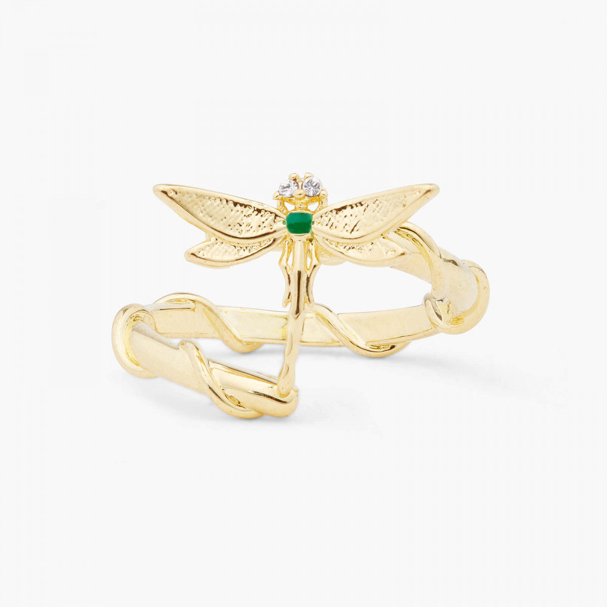 GOLDEN DRAGONFLY ADJUSTABLE RING