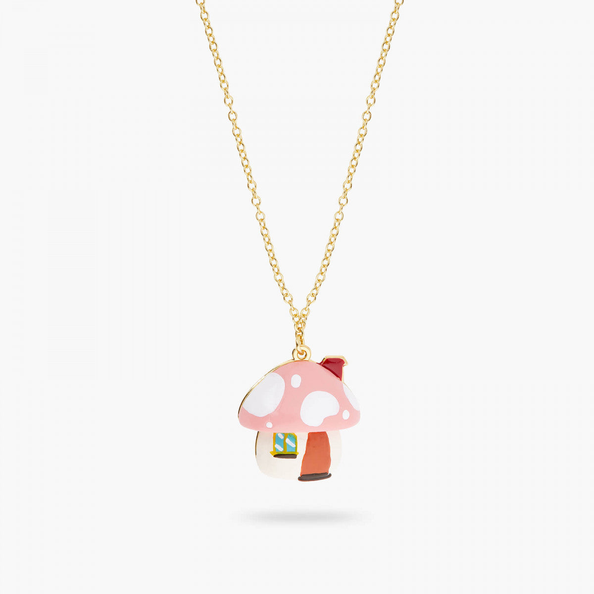 MUSHROOM HOUSE PENDANT NECKLACE