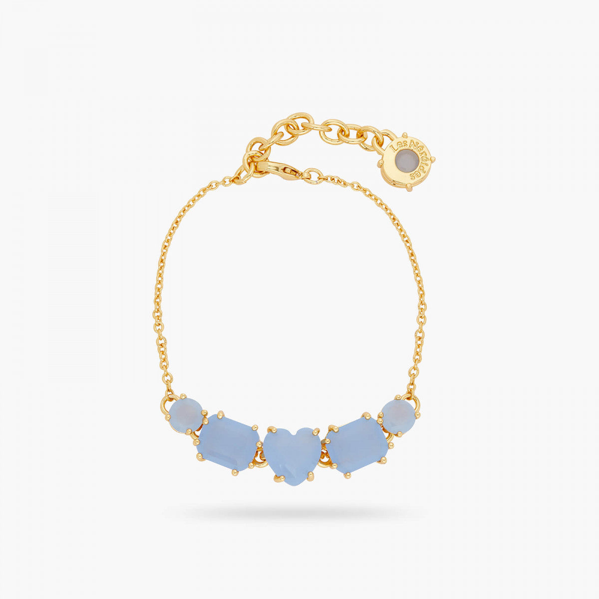SKY BLUE DIAMANTINE 5 STONE FINE BRACELET