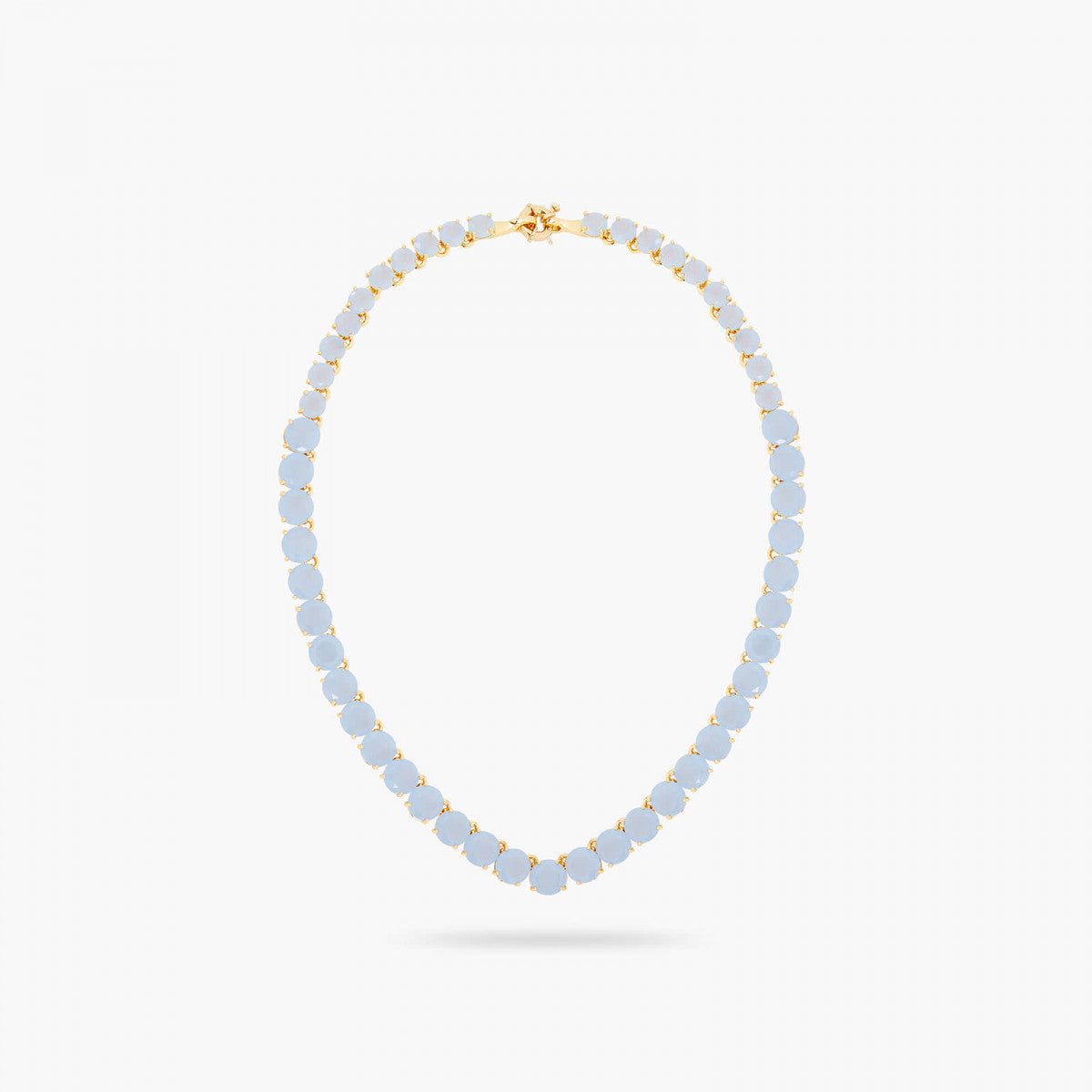 SKY BLUE DIAMANTINE ROUND STONE CHOKER NECKLACE