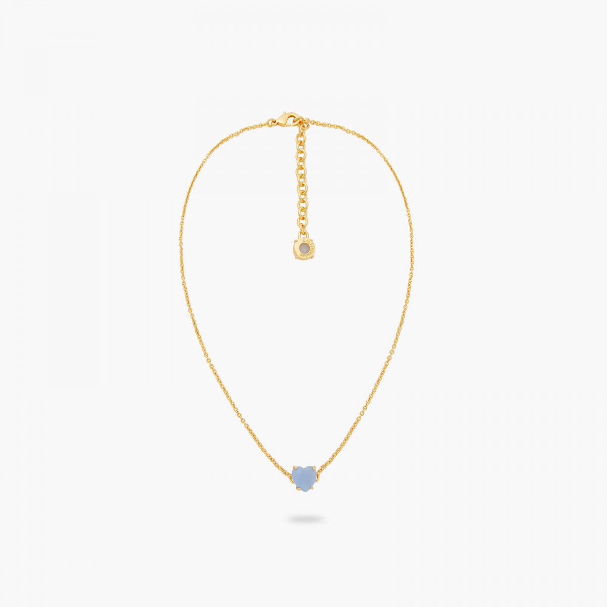 SKY BLUE DIAMANTINE HEART PENDANT NECKLACE