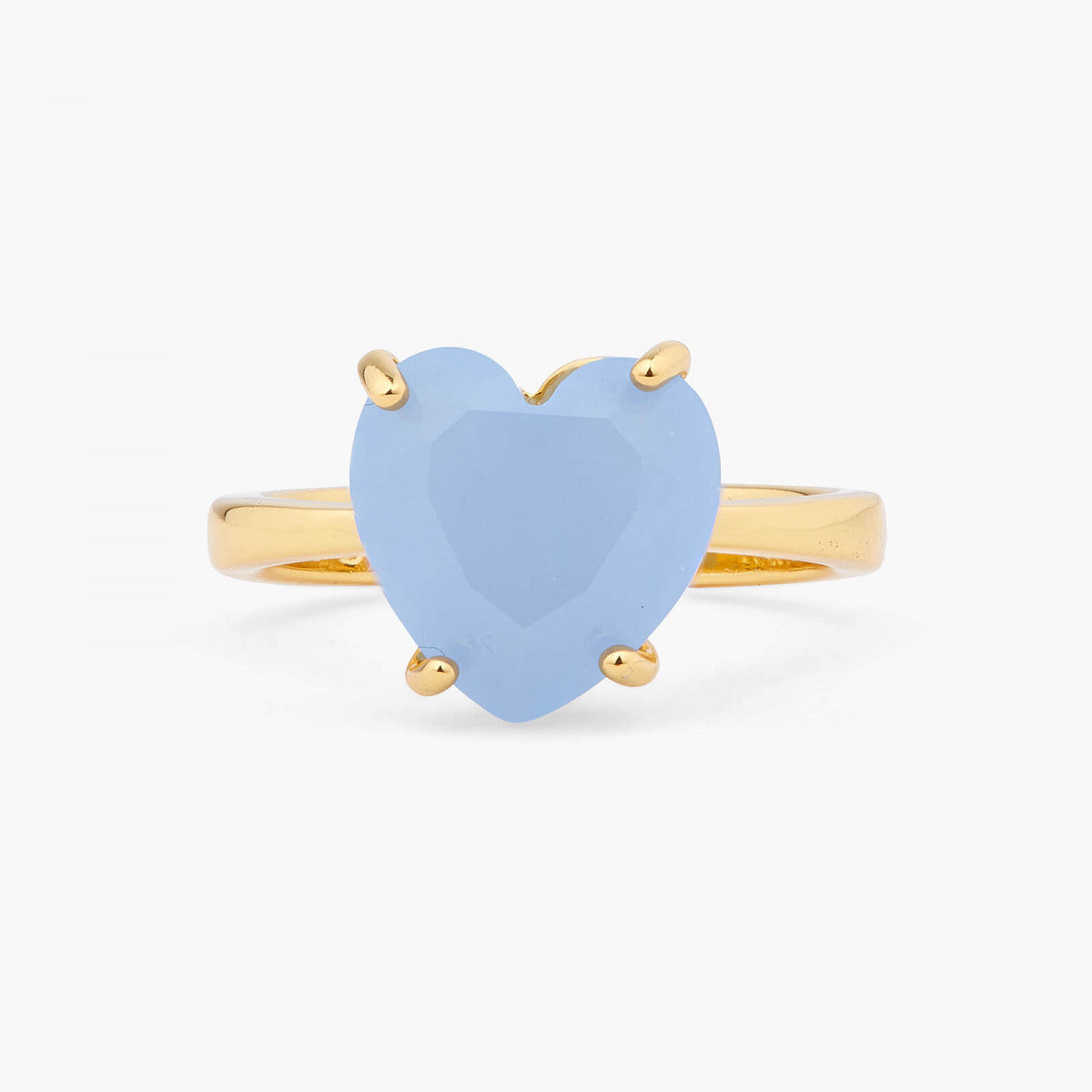 SKY BLUE DIAMANTINE HEART SOLITAIRE RING