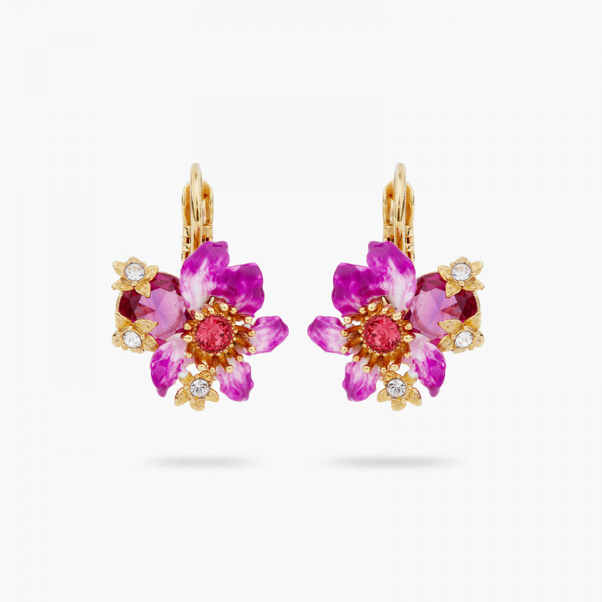 PURPLE BAUHINIA FLOWER SLEEPER EARRINGS