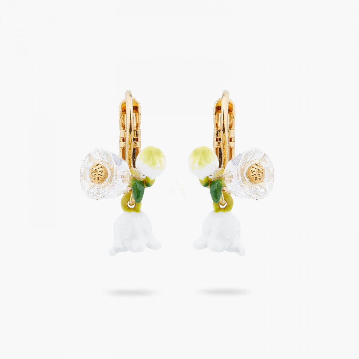 LILY OF THE VALLEY SPRIG SLEEPER EARRINGS
