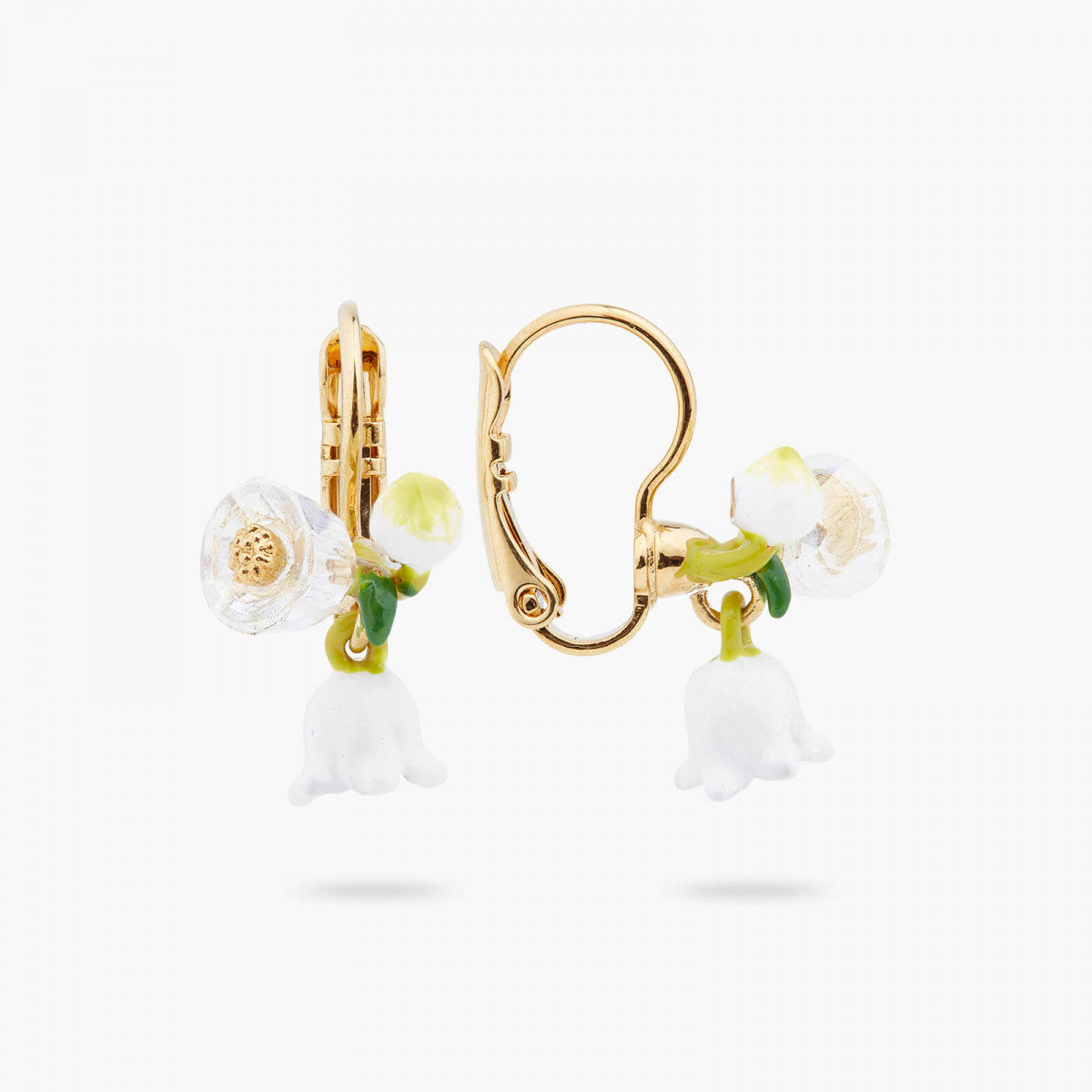 LILY OF THE VALLEY SPRIG SLEEPER EARRINGS