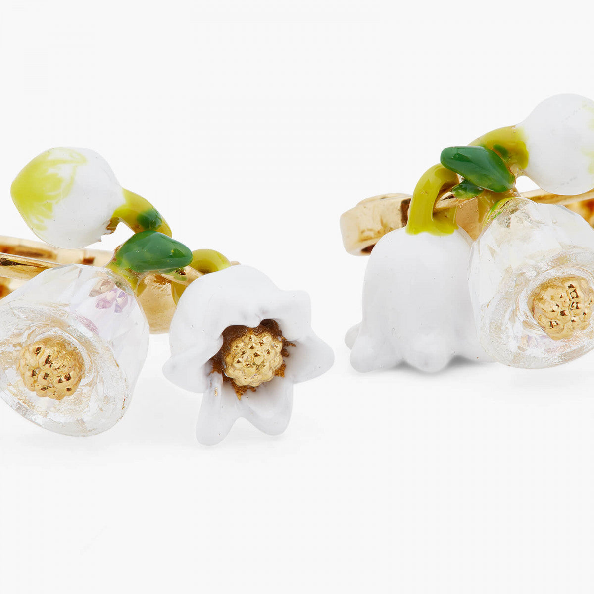 LILY OF THE VALLEY SPRIG SLEEPER EARRINGS