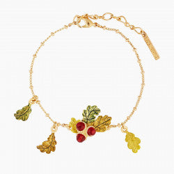 ACORN AND OAK TREE LEAVES CHARMS BRACELET