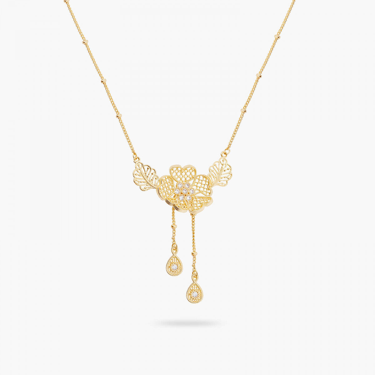 GOLD THREAD PENDANT FINE NECKLACE
