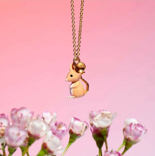 CHINESE NEW YEAR RAT PENDANT THIN NECKLACE