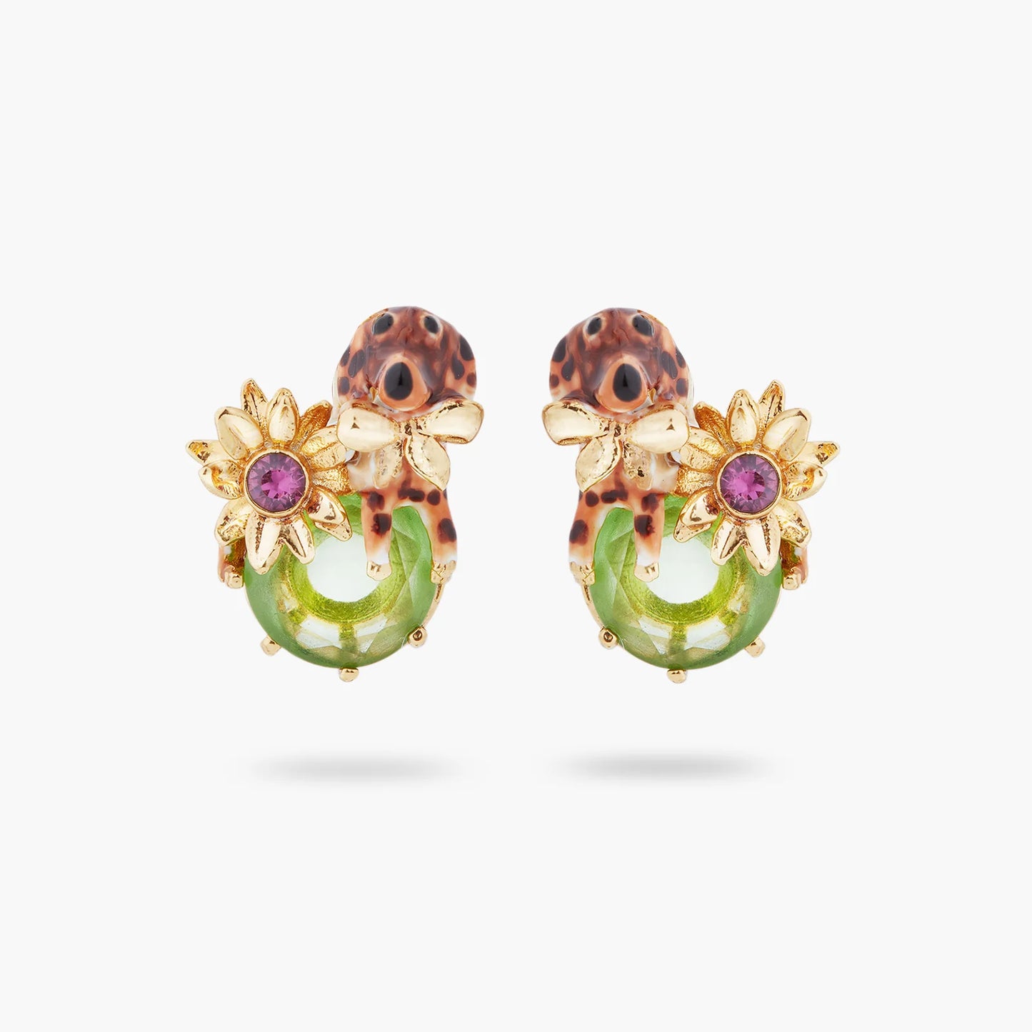 DACHSHUND AND STONE EARRINGS