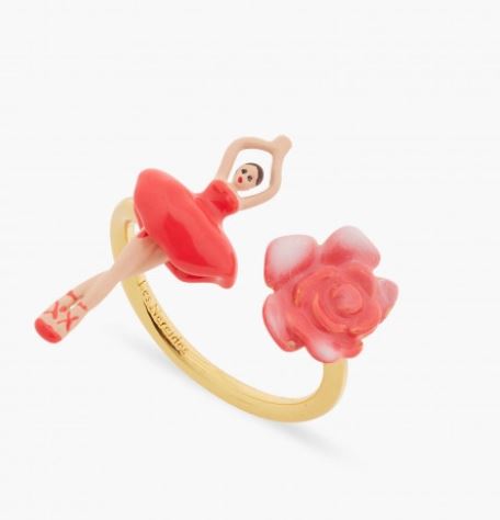 MINI PAS DE DEUX AND ROSEBUD ADJUSTABLE RING