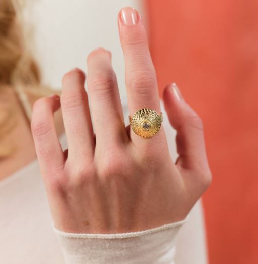 WICKER COCKTAIL RING