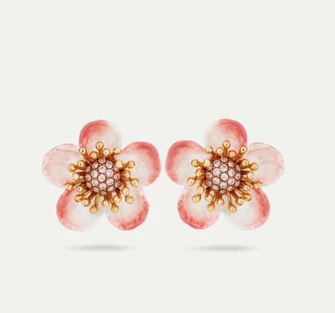 Apple blossom post earrings