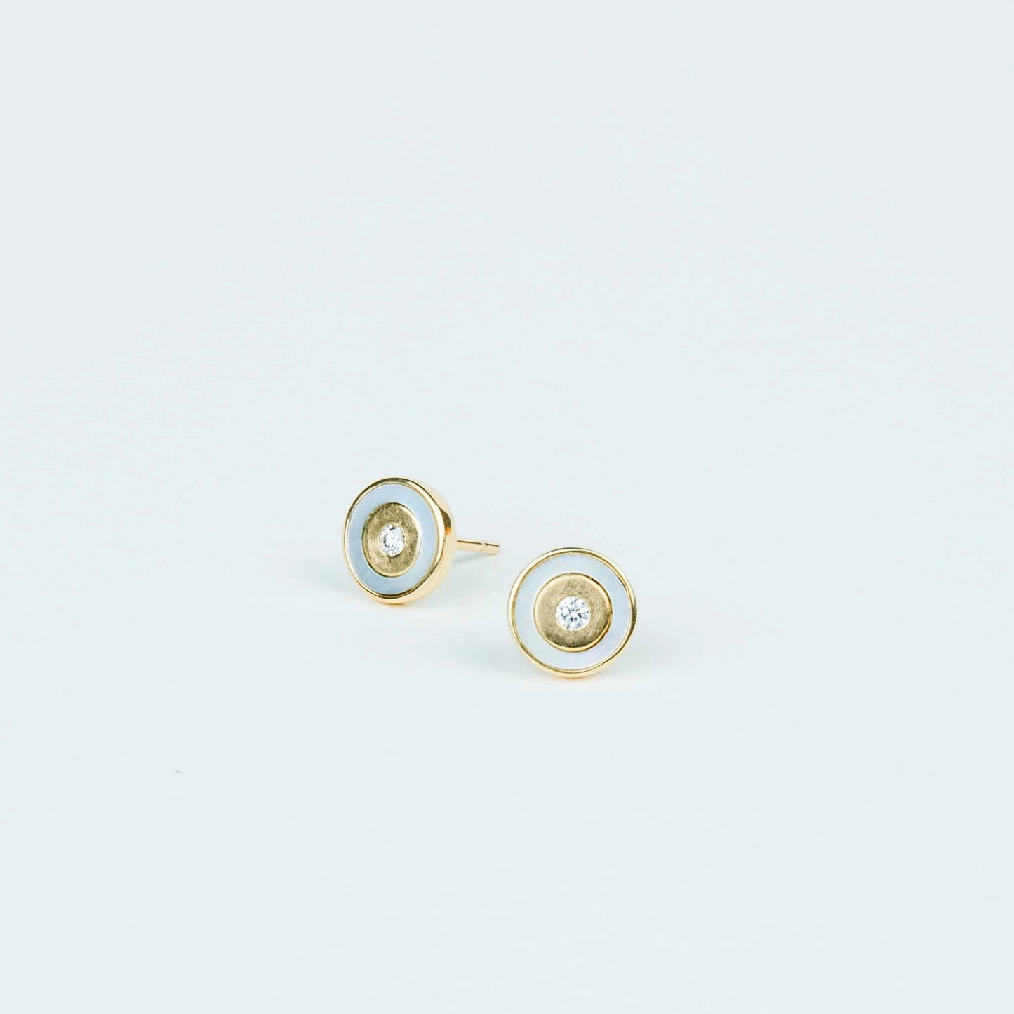 PS ILY ETERNITY EARRINGS IN MOTHER OF PEARL OR ONYX INLAY