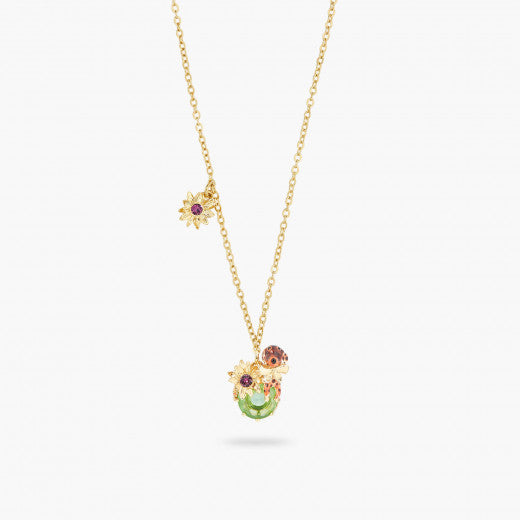 Damage DACHSHUND AND STONE PENDANT NECKLACE