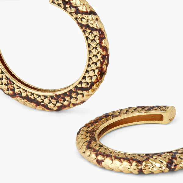 SNAKESKIN HOOP EARRINGS