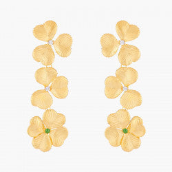 CLOVERS AND CRYSTALS STUD EARRINGS