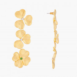 CLOVERS AND CRYSTALS STUD EARRINGS