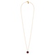 PLUM ROUND STONE LA DIAMANTINE LONG NECKLACE