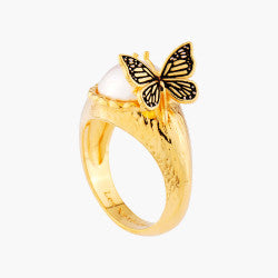 COCKTAIL RING BUTTERFLY AND FANTASY BEAD COCKTAIL RING