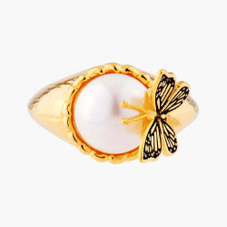 COCKTAIL RING BUTTERFLY AND FANTASY BEAD COCKTAIL RING